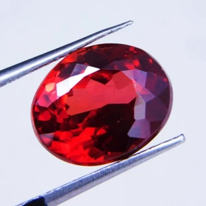 Natürlicher rot orange Saphir 7,30 ct Ovalschliff zertifiziert lose Edelstein - Bild 1 von 6