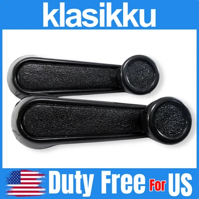 TOYOTA STARLET KP61 TERCEL AL10 AL12 MANIVELA VENTANA BOBINADORA MANGO Negro 2 piezas Par Foto 1 de 4