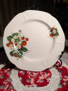 Vintage Brot und Butter Teller Erdbeere reif Royal Grafton Bone China England - Bild 1 von 7