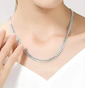 Unisex 16" Sterlingsilber Kubanische Gliederkette, 6 mm Kubanische Gliederkette - Bild 1 von 7