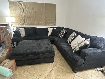 ashley furniture sofa blue - Image 1 of 4