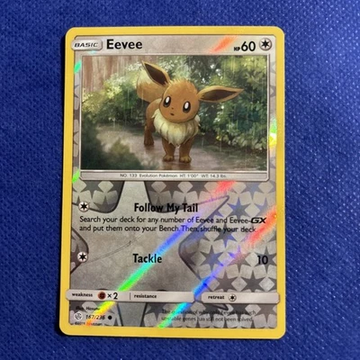 Eevee 167/236 Reverse Holo Sun & Moon SM Cosmic Eclipse Set Pokemon Card - NM a - Image 1 of 4