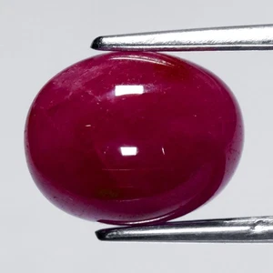 💎 4.03ct Oval Cabochon Natural Purplish Red Ruby - Heated, Africa Gemstone - Picture 1 of 4