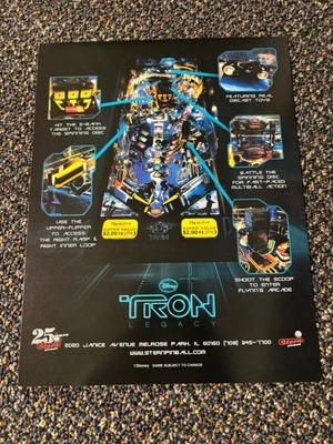 2  2011 STERN TRON LEGACY PRO PINBALL PROMO FLYERS NEW UNCIRCULATED - Image 1 of 2