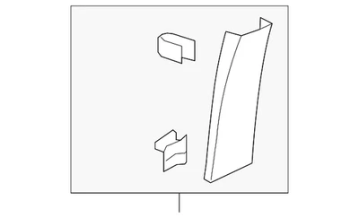 Genuine GM Jet Black Passenger Side Center Pillar Center Trim Panel 92264422 Foto 1 de 3