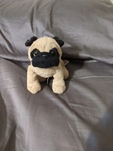Ganz Webkinz Lil Kinz Tan Pug Puppy Dog Stuffed Animal HS105 No Code 7" - Picture 1 of 4