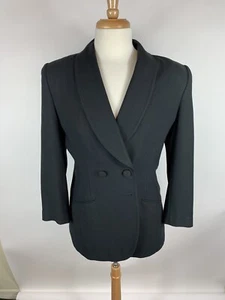 Atrium Collection Womans Size 12 Two Button Black Blazer -68 - Picture 1 of 5