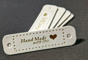 *** DIY Nähen * PU Label Handmade * Tag Etiketten PU Leder Kleidung Taschen *#10 - Bild 1 von 2