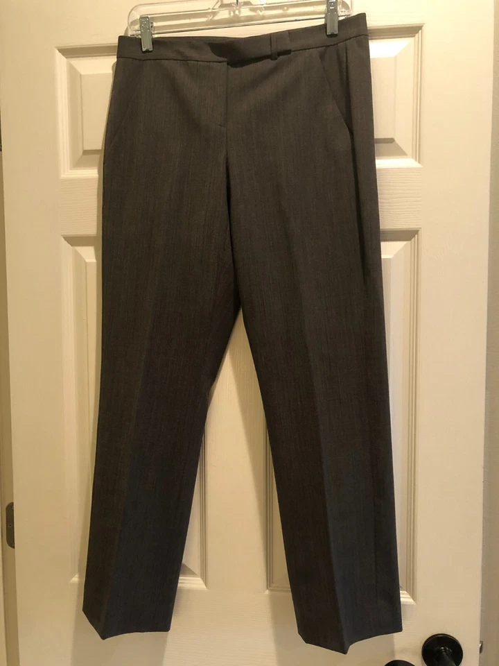 PANTALONES DE VESTIR ISDA & CO GRIS MEZCLA LANA CON BOLSILLOS NUEVOS SIN ETIQUETAS - TALLA 4 (más como un 8) Foto 1 de 4