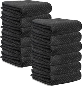 Moving Blankets 72"X80" 12 Pack, (45 Lb/Dz Weight), Heavy Duty Moving Blanket, D - Picture 1 of 9