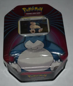 Pokémon TCG Tin Snorlax 3 Booster Packs Foil Card Exclusive Rare New Sealed - Bild 1 von 3