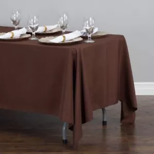 1/10 Pk 70 X120 in. Rectangular Polyester Tablecloth Wedding Party Event Banquet - Picture 1 of 60