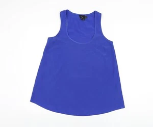ASOS Womens Blue Polyester Basic T-Shirt Size 8 Scoop Neck - Picture 1 of 10