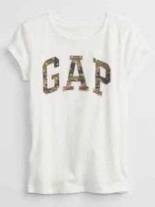 NWT Gap Kids Girls Logo T-shirt camouflage metallic pink stars Medium 8 - Picture 1 of 1