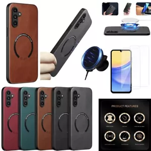 PU Leather Soft Slim Magnetic Phone Case For Samsung Galaxy A05 A15 A55 A53 A14 - Picture 1 of 29