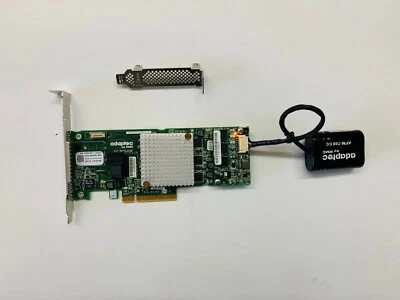 Adaptec ASR-8405 KJX16 12Gb/s RAID Controller Card + Module AFM-700 Battery - Image 1 of 4
