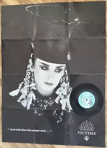 CULTURE CLUB - VICTIMS RARE 7" POSTER SLEEVE 1983 VIRGIN SYNTH POP N WAVE EX! - Picture 1 of 6