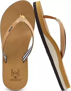 Womens Arch Support Flip Flops Comfortable Yoga Mat Slip on Summer Beach Walking - Picture 1 of 12