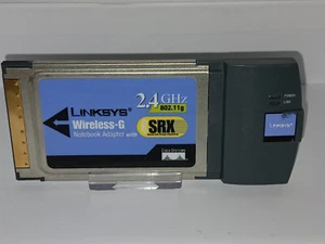 ✔️ 🙂 CARTE PC LINKSYS WIRELESS-G AVEC SRX WPC54GX WIFI PCMCIA CARDBUS 32 BITS - Photo 1/3