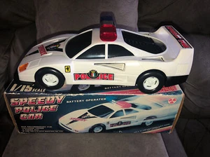 Son AI Toy Co A Batteria LP-500 Police Car Ferrari con Scatola 4 Luci Flash - Foto 1 di 6