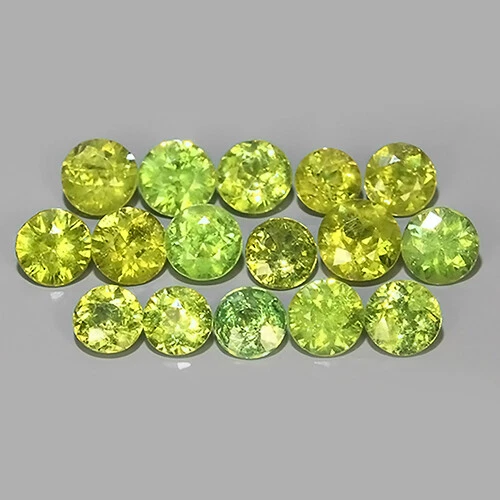 6.37 CTS NATURAL 4-5 MM DEMANTOID GARNET 16 PCS -REF VIDEO - Image 1 of 1
