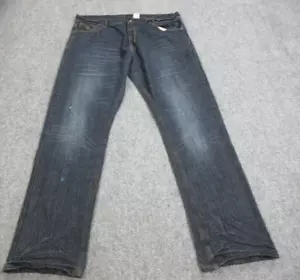 Rocawear Pants Mens 42 Blue Denim Jeans Y2K Baggy Street Wear Skater 42X35 - Picture 1 of 15