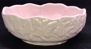 VTG Nelson McCoy Pottery Lavender Butterfly Oval Bowl Console Dish 3.5" Tall MCM - Picture 1 of 9