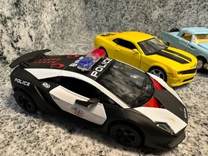 5" Kinsmart Diecast Model Car 1:38 4pc Lot THUNDERBIRD Camaro LAMBORGHINI POLICE - Picture 1 of 24