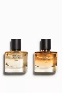 Zara Cuero Vibrante + Cuero Oud Set Hombre Perfume 2X2.03 Oz (60ml) Spray Nuevo - Imagen 1 de 5