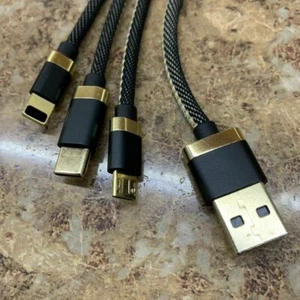 Cable de carga rápida 3 en 1 cable cargador de teléfono celular para iPhone tipo C micro USB - Imagen 1 de 15
