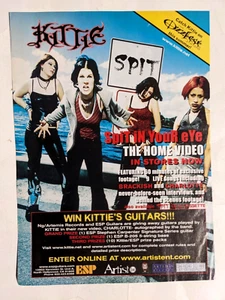 KITTIE / MORGAN LANDER / 2002 SPIT IN YOUR EYE HOME VIDEO MAGAZINE PRINT AD - Picture 1 of 1