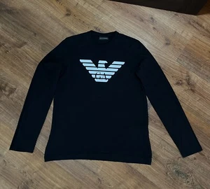 Emporio Armani long sleeve black Size M - Picture 1 of 10