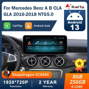 For Mercedes Benz CLA GLA A B Class NTG 5.0 Carplay Android 13 Multimedia Screen - Picture 1 of 11