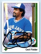 1989 Upper Deck #364 Cecil Fielder Signed Card NM