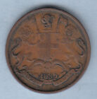 1835 East India Company 1/4 Anna copper coin