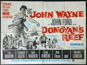 Donovan's Reef ORIGINAL Quad Movie Film Cinema Poster John Wayne Ford 1963 - Picture 1 of 9