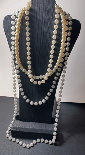 VETEMENTS Lotto di 4 bellissime ed eleganti collane con perline finte di perle