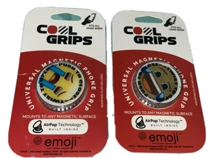 CoolGrips Magnetic Phone Grip and Mounting Plate*EMOJI FACES*Airpop Technology - Picture 1 of 4