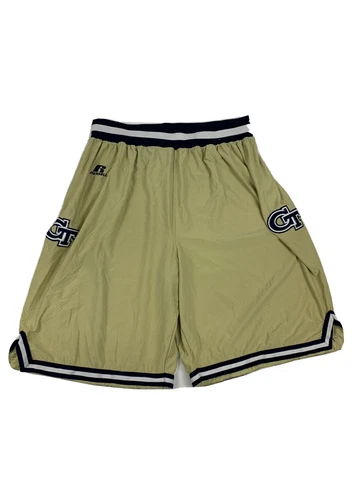 Vintage Georgia Tech Basketball Shorts 2009-2010 Russel Athletics Size XL Gold Cover