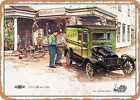 PANNEAU MÉTAL - 1918 Chevrolet modèle 490 camion vintage annonce