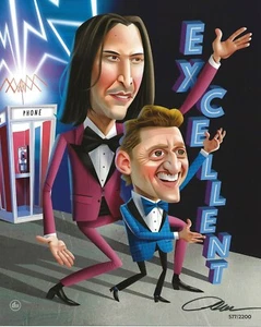 BAM! BILL & TED's Excellent  Art Print signed by Artist #577/2200 - Picture 1 of 1