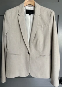 Banana Republic Blazer (Women's 6) light beige with light brown stripes - Picture 1 of 6
