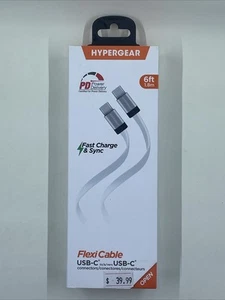 Płaski kabel HyperGear Flexi USB-C 6 stóp certyfikat MFi - Zdjęcie 1 z 3