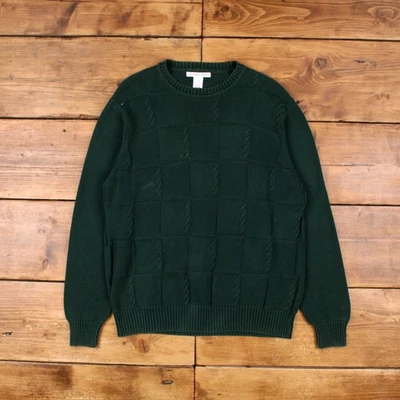 Vintage Geoffrey Beene Jumper Sweater L 90s Roundneck Green - Image 1 of 4