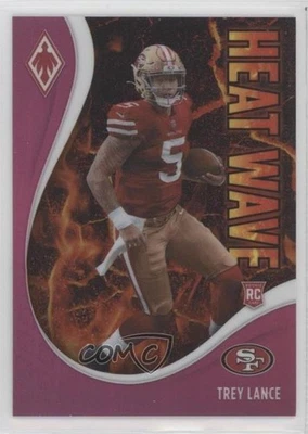 2021 Panini Phoenix Heat Wave Pink /175 Trey Lance #15 Rookie RC - Image 1 of 2