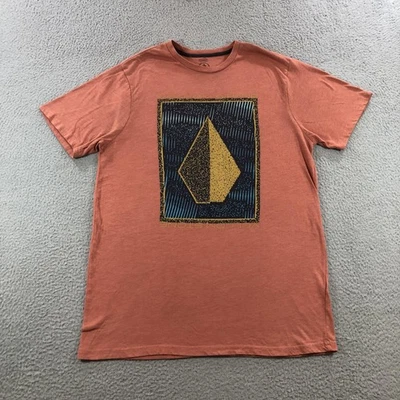Volcom Shirt Mens Large Orange Modern Fit Graphic Stone Logo Tee Short Sleeve - Image 1 of 4