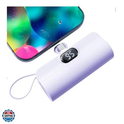 Mini Banco de Alimentación Portátil 5500mAh Banco de Alimentación, Doble Puerto USB-C Alimentación de Teléfono Celular... Foto 1 de 4