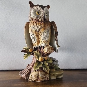 "Escultura de porcelana Andrea by Sadek búho japonés 9,5"" de alto" - Imagen 1 de 12