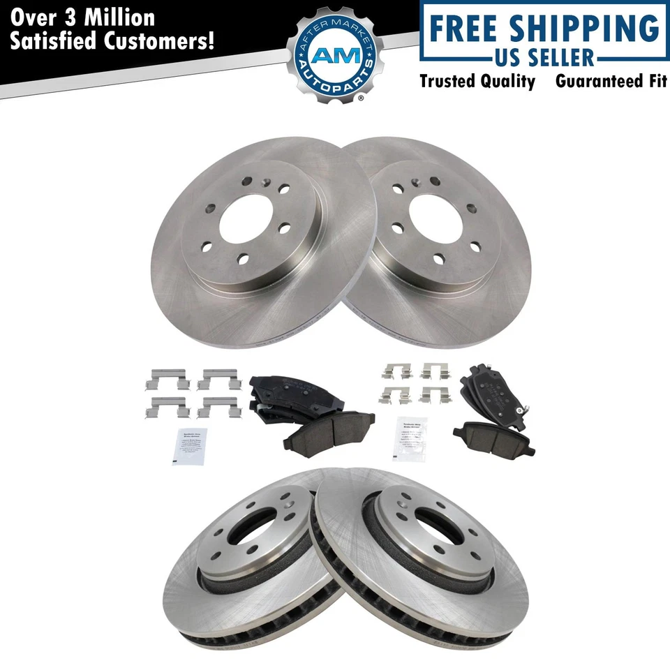 Front & Rear Premium Ceramic Brake Pad & Rotor Kit for Chevy Buick - Image 1 of 4