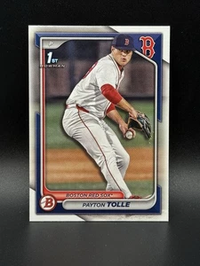 Tarjeta de béisbol de novato Payton Tolle 2024 Bowman Draft #BD-63 Boston Red Sox - Imagen 1 de 2